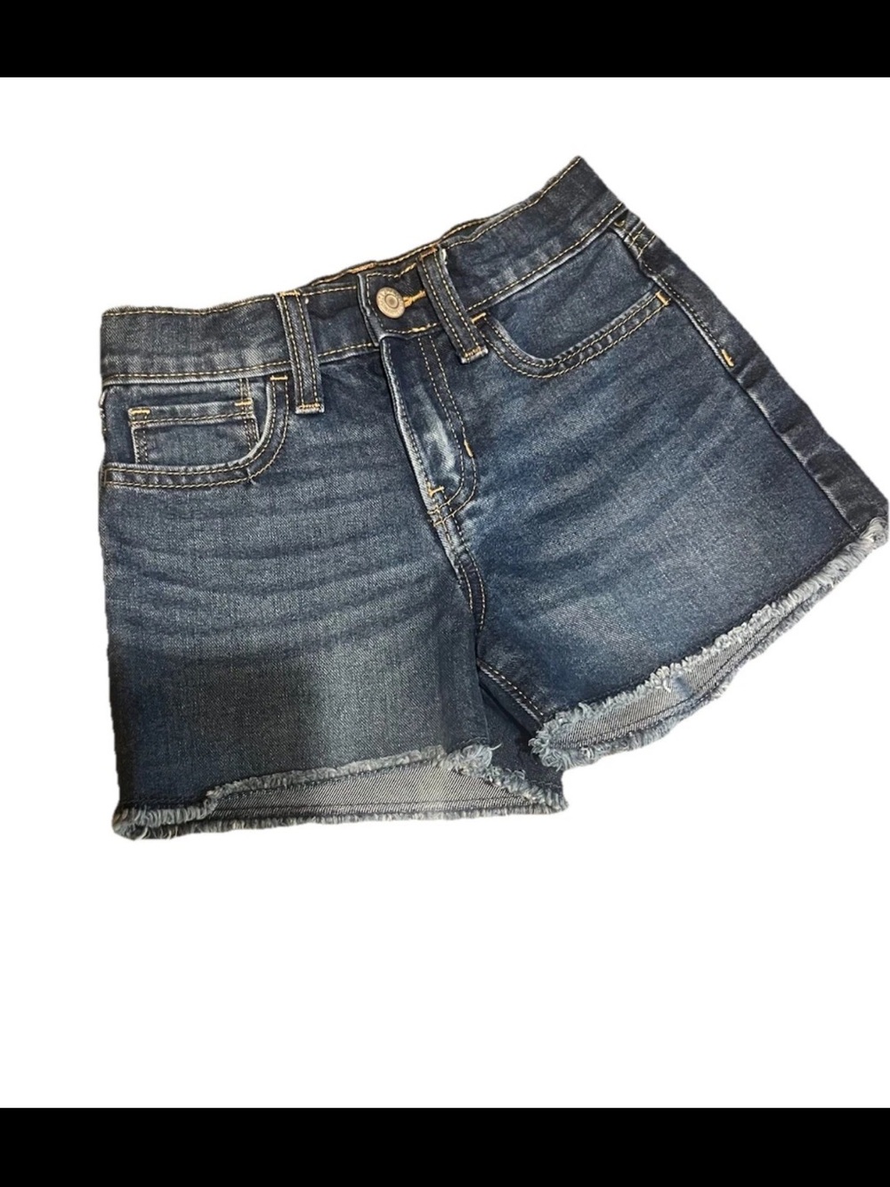 Old Navy High Rise Adjustable Waist Frayed Hem Shorts Girls 6